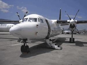 Air Bosna Fokker 50 at Sarajevo Airport