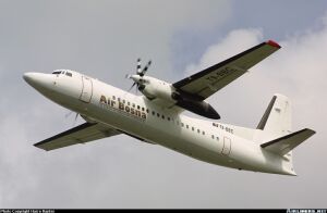 Air Bosna Fokker 50 take off from Amsterdam Airport